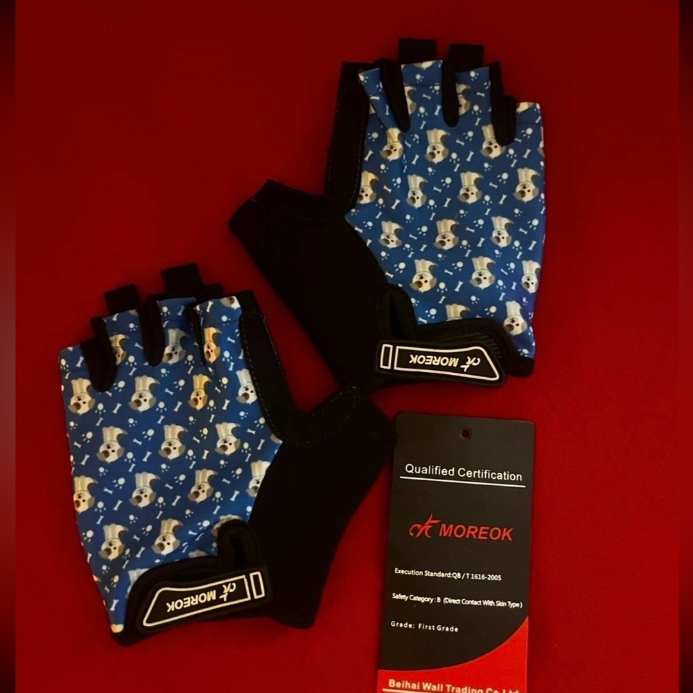 Moreok Gel Padded Short Finger Kids Cycling Gloves